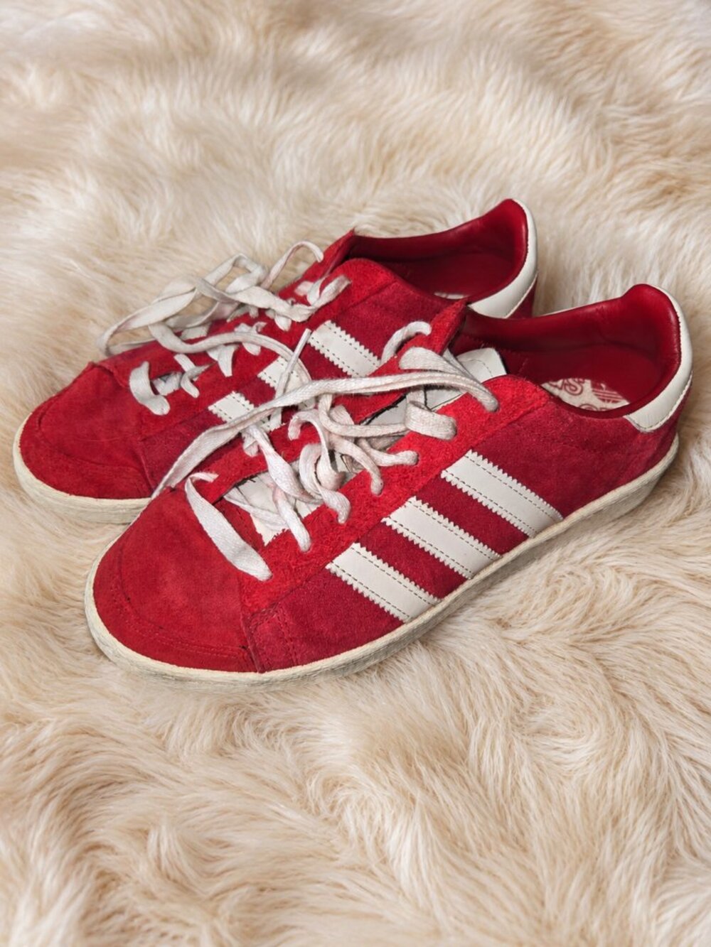 Adidas Originals Abdul-Jabbar Red Suede Sneakers Men's US 7